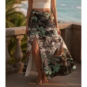 SUPER NATURAL by SECRET MISSION Jacquard Georgette Sandra Skirt Size Small